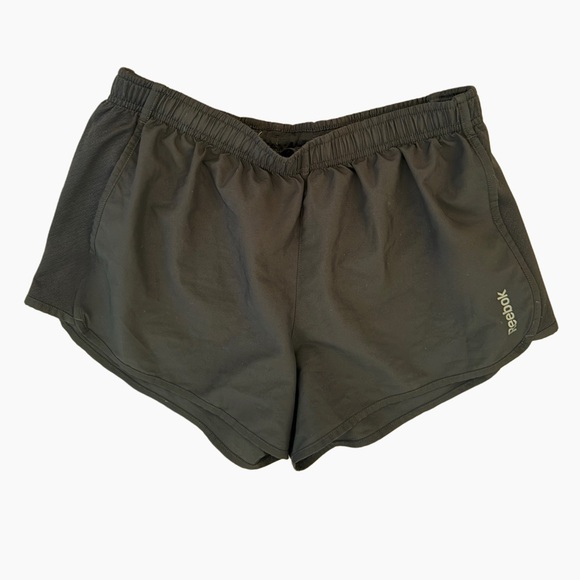 reebox womens play dry black running shorts sz small - Picture 1 of 10